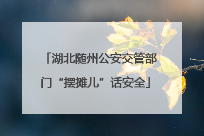 湖北随州公安交管部门“摆摊儿”话安全