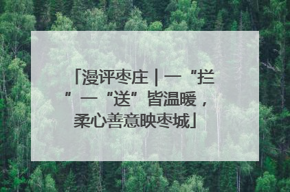 漫评枣庄｜一“拦”一“送”皆温暖，柔心善意映枣城