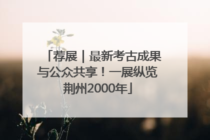 荐展｜最新考古成果与公众共享！一展纵览荆州2000年