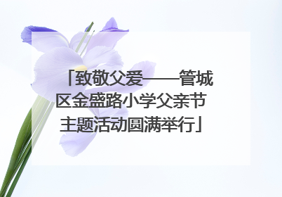致敬父爱——管城区金盛路小学父亲节主题活动圆满举行