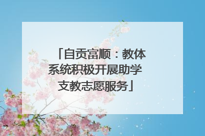 自贡富顺：教体系统积极开展助学支教志愿服务