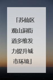 苏仙区观山洞街道多维发力提升城市环境
