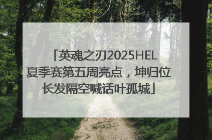 英魂之刃2025HEL夏季赛第五周亮点，坤归位长发隔空喊话叶孤城