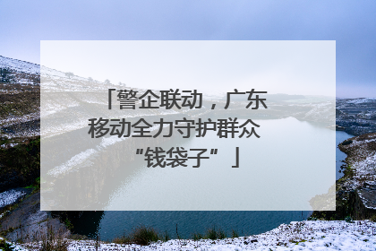 警企联动，广东移动全力守护群众“钱袋子”