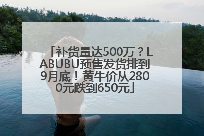 补货量达500万？LABUBU预售发货排到9月底！黄牛价从2800元跌到650元