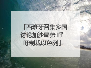 西班牙召集多国讨论加沙局势 呼吁制裁以色列