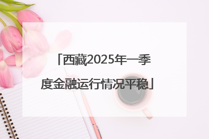 西藏2025年一季度金融运行情况平稳
