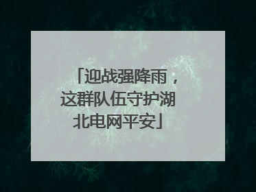 迎战强降雨，这群队伍守护湖北电网平安