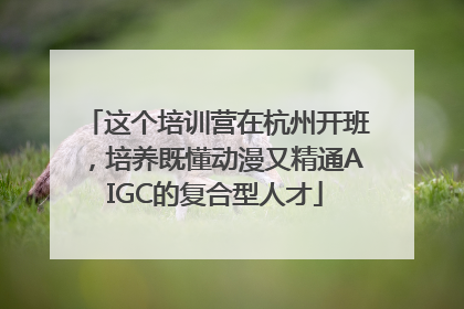 这个培训营在杭州开班，培养既懂动漫又精通AIGC的复合型人才