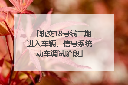 轨交18号线二期进入车辆、信号系统动车调试阶段