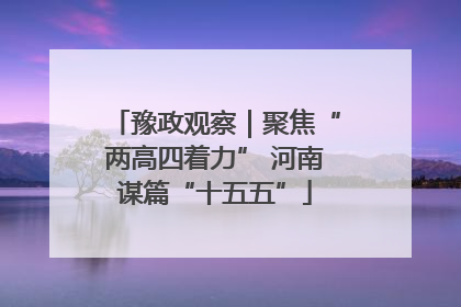 豫政观察｜聚焦“两高四着力” 河南谋篇“十五五”