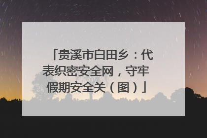 贵溪市白田乡：代表织密安全网，守牢假期安全关（图）