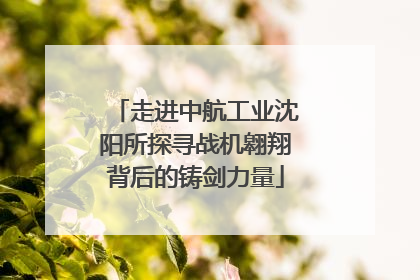 走进中航工业沈阳所探寻战机翱翔背后的铸剑力量