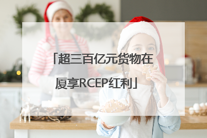 超三百亿元货物在厦享RCEP红利