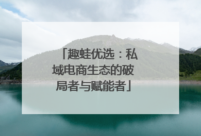 趣蛙优选：私域电商生态的破局者与赋能者