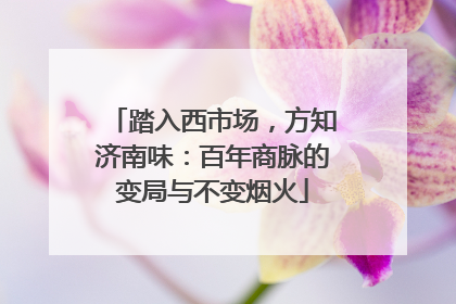 踏入西市场，方知济南味：百年商脉的变局与不变烟火