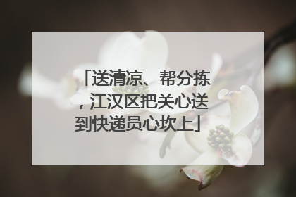 送清凉、帮分拣，江汉区把关心送到快递员心坎上
