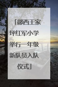 郧西王家坪红军小学举行一年级新队员入队仪式
