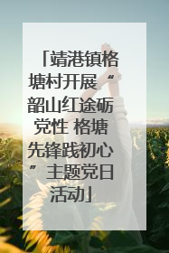 靖港镇格塘村开展“韶山红途砺党性 格塘先锋践初心”主题党日活动