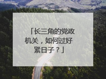 长三角的党政机关，如何过好紧日子？