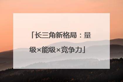 长三角新格局：量级×能级×竞争力