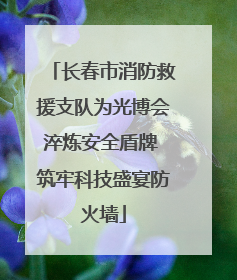 长春市消防救援支队为光博会淬炼安全盾牌 筑牢科技盛宴防火墙