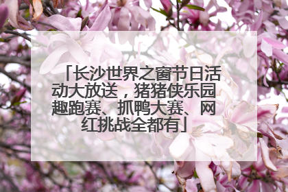 长沙世界之窗节日活动大放送，猪猪侠乐园趣跑赛、抓鸭大赛、网红挑战全都有