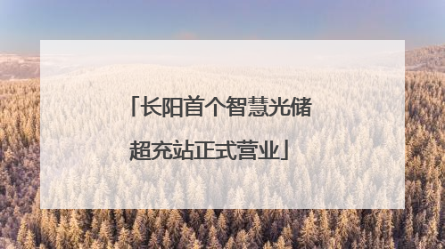 长阳首个智慧光储超充站正式营业