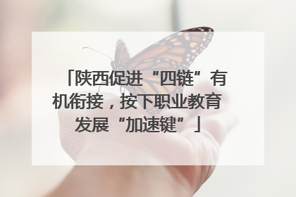 陕西促进“四链”有机衔接，按下职业教育发展“加速键”