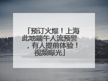 预订火爆！上海此地端午人流预警，有人提前体验！视频曝光