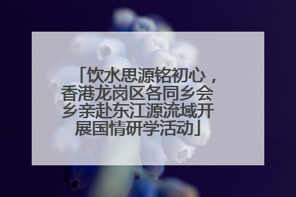 饮水思源铭初心，香港龙岗区各同乡会乡亲赴东江源流域开展国情研学活动