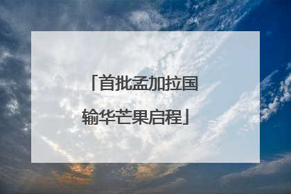 首批孟加拉国输华芒果启程