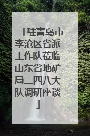 驻青岛市李沧区省派工作队莅临山东省地矿局二四八大队调研座谈