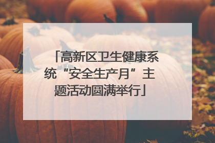 高新区卫生健康系统“安全生产月”主题活动圆满举行