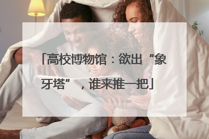 高校博物馆：欲出“象牙塔”，谁来推一把