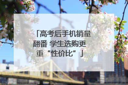 高考后手机销量翻番 学生选购更重“性价比”