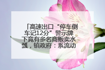 高速出口“停车倒车记12分”警示牌下竟有多名商贩卖水瓢，镇政府：系流动摊位，已多次劝离