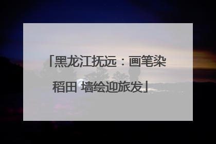 黑龙江抚远：画笔染稻田 墙绘迎旅发