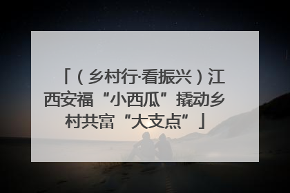 （乡村行·看振兴）江西安福“小西瓜”撬动乡村共富“大支点”