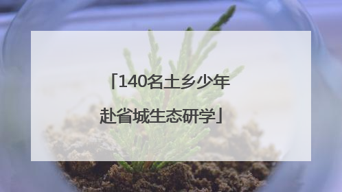 140名土乡少年赴省城生态研学
