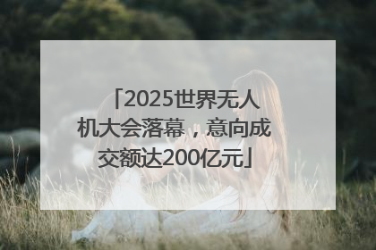 2025世界无人机大会落幕，意向成交额达200亿元