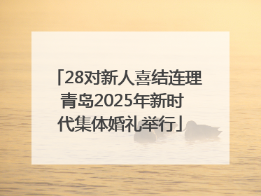 28对新人喜结连理 青岛2025年新时代集体婚礼举行