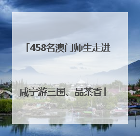 458名澳门师生走进咸宁游三国、品茶香