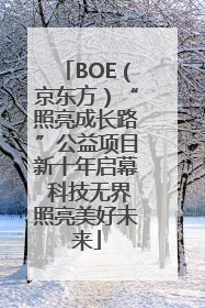 BOE（京东方）“照亮成长路”公益项目新十年启幕 科技无界照亮美好未来