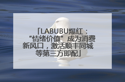 LABUBU爆红：“情绪价值”成为消费新风口，激活顺丰同城等第三方即配