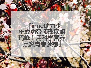 inne助力少年成功登顶珠穆朗玛峰！用科学营养点燃青春梦想